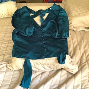 Abercrombie opened back halter blouse